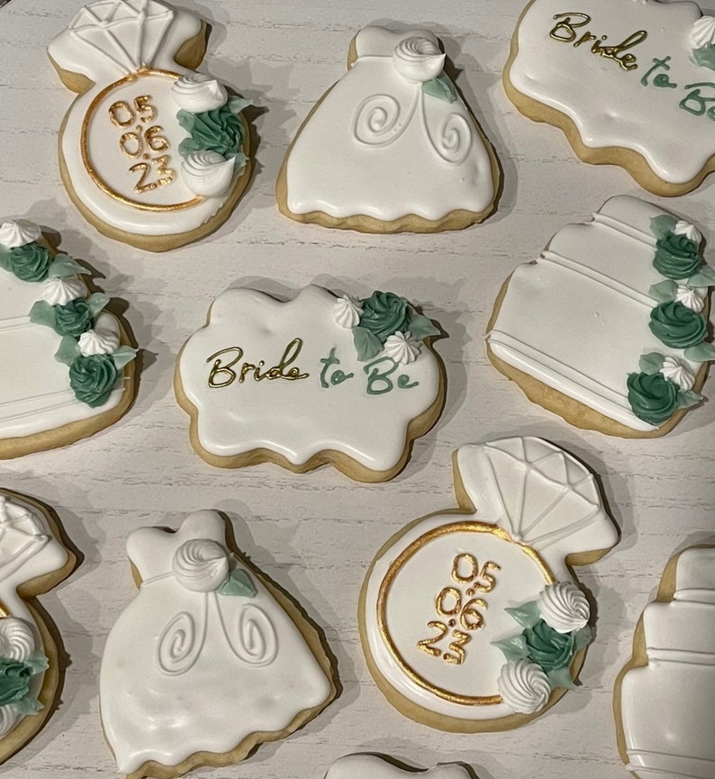 Dozen Sugar Cookies Bridal Shower Wedding Sugar Cookies Etsy