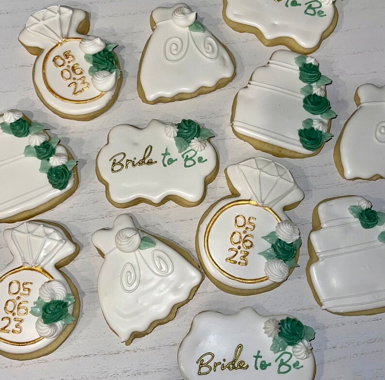 Dozen Sugar Cookies Bridal Shower Wedding Sugar Cookies Etsy