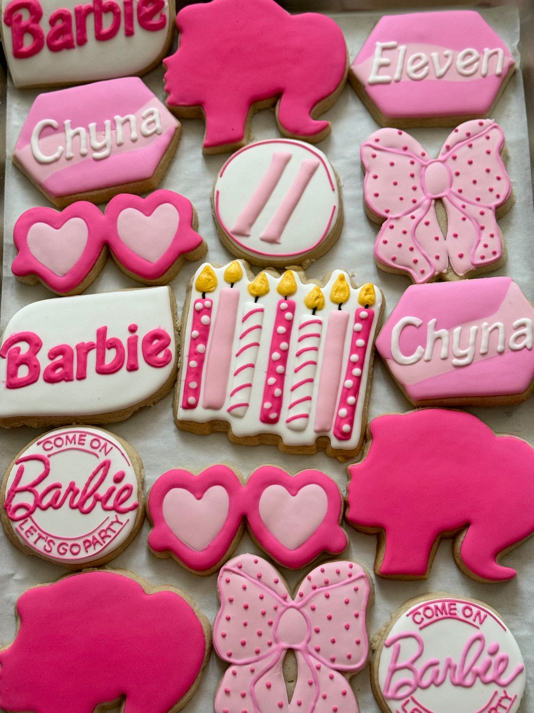 Barbie Decorated Sugar Cookies, Barbie Cookies, Barbie Birthday Favors, Barbie Favors, Barbie