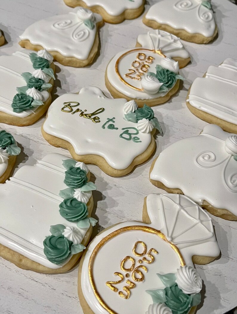 Dozen Sugar Cookies Bridal Shower Wedding Sugar Cookies Etsy