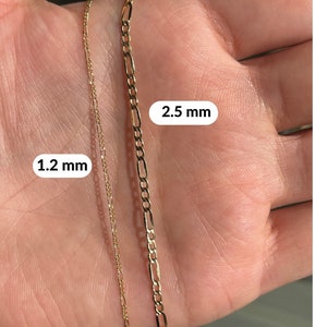 14k Solid Figaro Chain  Necklace / Dainty Gold Chain Necklace / Gold Chain Necklace /Gift For Her