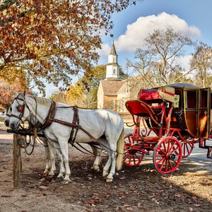 Digital Print - Bruton Parish in Colonial Williamsburg, near The Governor&#39;s Palace and the College of William and Mary