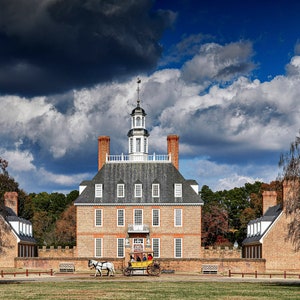 Digital Print - The Governor&#39;s Palace, located in Colonial Williamsburg near The Wythe House and The College of William and Mary
