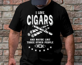 Me encantan los cigarros y me gustan 3 otras personas Camiseta de hombre, Tema de cigarros, amante de los cigarros, Regalo de cigarros para hombres, Personalizado, regalos para él