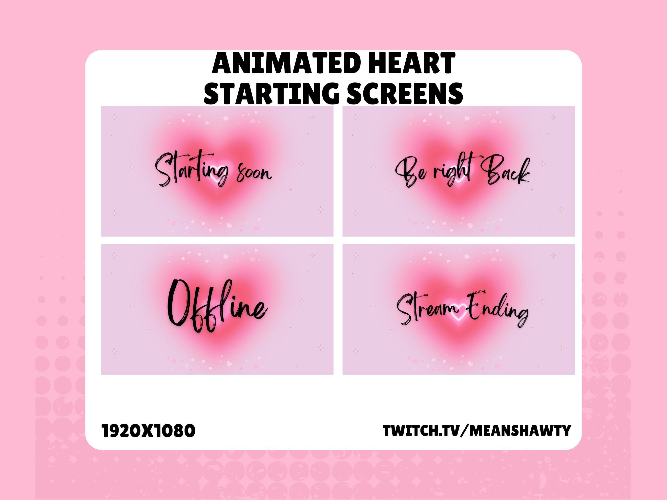 Animated Heart Starting Screens - Etsy