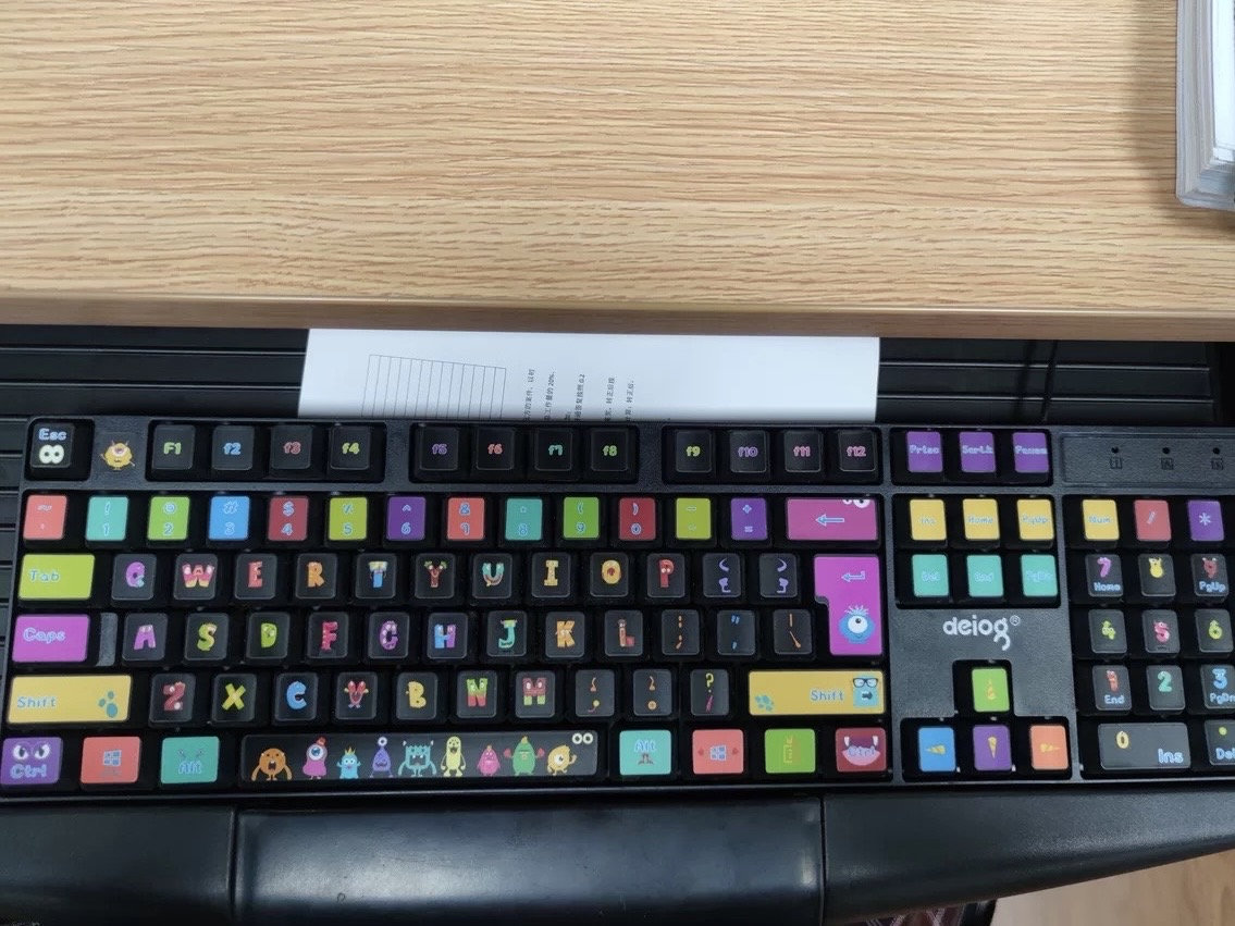Monster Key Board Layout Monster Pirate Mechanical Keyboard Stickers: 3M Vinyl Decals - Etsy
