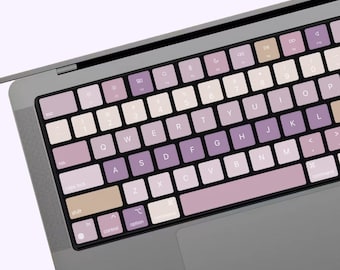 Macaron Violet MacBook keyboard Stickers | MacBook Air Vinyl Key’s Skin| Keyboard key&#39;s individual Sticker|MacBook M1 Chip Accessories