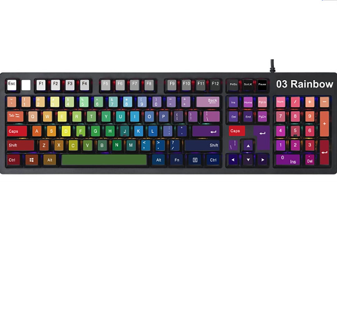 Red Gradient Keyboard Rainbow Gradient Mechanical Keyboard Sticker: 3M Vinyl Decals - Etsy