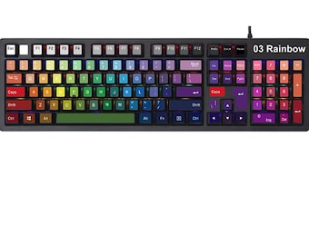 Rainbow Gradient Mechanical Keyboard Sticker: 3M Vinyl Decals