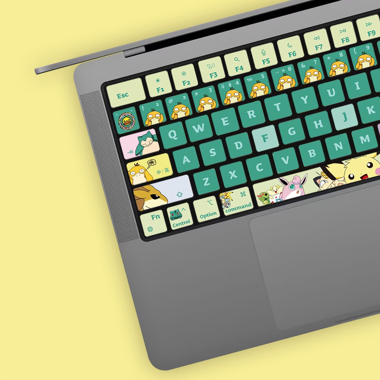 Pikachu MacBook Keyboard Stickers: M1 Chip Vinyl Key Skin - Etsy