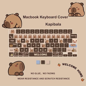 MacBook keyboard Cover | Kapibala | Capybara | Keyboard Silicon Cover | Keyboard Skin | MacBook Air | Laptop Keyboard Skin