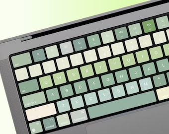 Handmade Customization Macaron Forest MacBook Keyboard Stickers: 3M Vinyl Skin