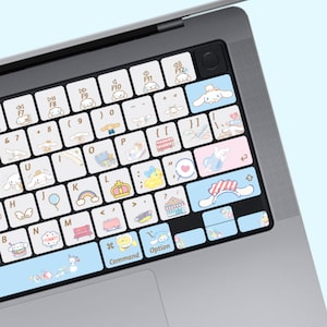 Cinnamoroll MacBook Keyboard Stickers | Sanrio Kawaii Vinyl Skin image 2
