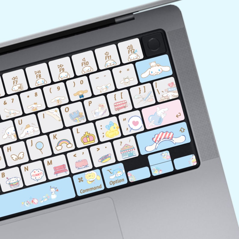 Cinnamoroll MacBook Keyboard Stickers | Sanrio Kawaii Vinyl Skin image 2