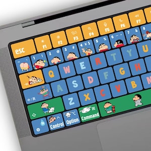 クレヨンしんちゃ MacBook キーボード ステッカー | MacBook Air ビニール キー スキン | Mac キーボード ステッカー l MacBook Pro ステッカー