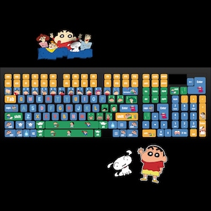 Crayon Shin-cha Mechanical Keyboard Sticker | PC Vinyl Decals Skin | Desktop Keyboard Sticker