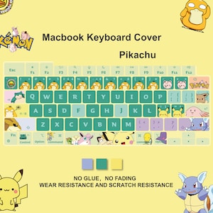 MacBook keyboard Cover | Pikachu | Keyboard Silicon Cover | Keyboard Skin | MacBook Air | Laptop Keyboard Skin