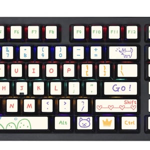 Mechanical Keyboard Sticker | PC Vinyl Decals Skin | Desktop Keyboard Sticker - Pastoral Mario