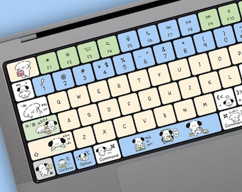 Line Dog Theme MacBook keyboard Stickers | MacBook Air Vinyl Key’s Skin| Keyboard key&#39;s individual Sticker|MacBook M1 Chip Accessories