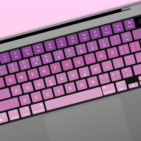 Fantasy Gradient Purple MacBook keyboard Stickers | MacBook Air Vinyl Key’s Skin| Keyboard key's individual Sticker|MacBook Decal