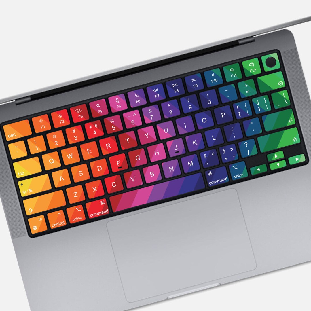 Colorful MacBook Keyboard Stickers: 3M Vinyl Skin - Etsy