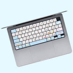 Cinnamoroll MacBook Keyboard Stickers | Sanrio Kawaii Vinyl Skin image 3