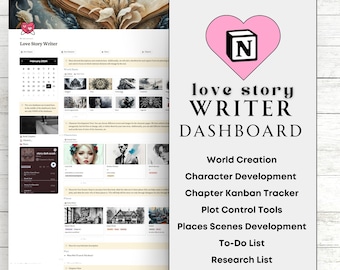 Notion Template For Writer Gift Plot Romance Novel Writing Template Notion Writing Structure World Creation Character Development Nanowrimo