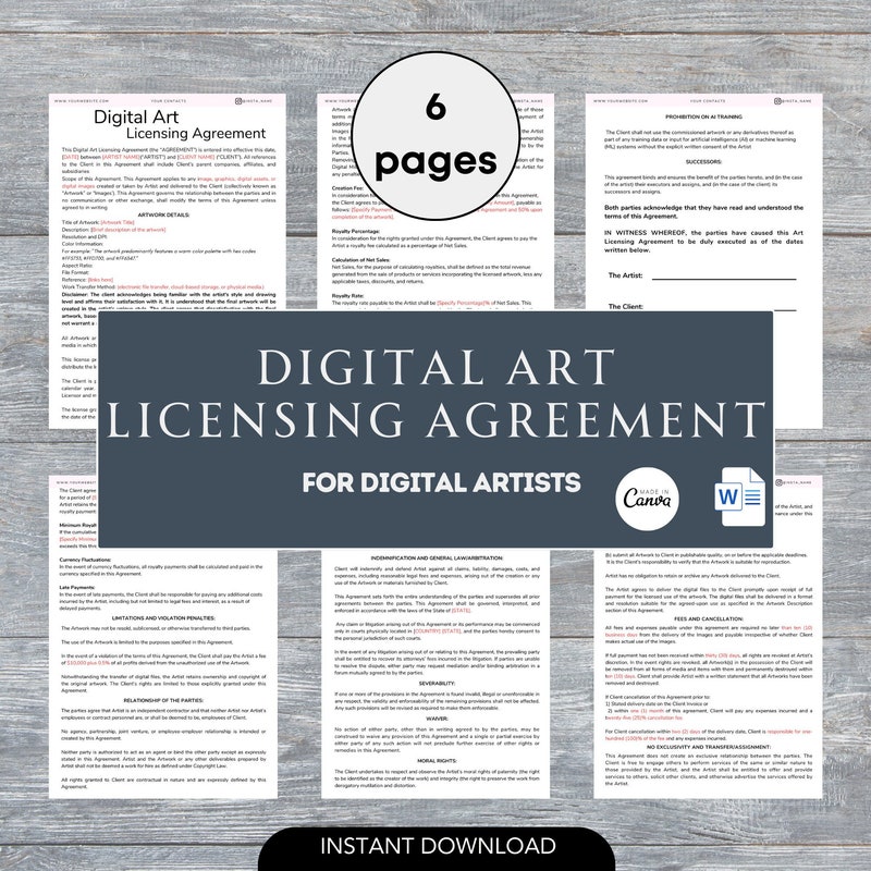 Music Licensing Agreements Etsy