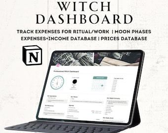 Ultimate Notion For Witches CRM for Professional Witch Inventory Tracker Notion Template Tarot Witch Pro Witchy Notion Witchy Planner