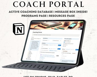 Coaching Portal Notion Template Coaching Client Portal Notion Crm Client Management Notion Mentorship Program Online Life Coach Portal
