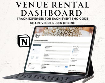 Notion Template Rental Management Dashboard Event Space Lease CRM Wedding Venue Lease Business Rental Management Notion for Rental Business