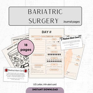 Bariatric Planner Bariatric Surgery Gastric Bypass Gastric Sleeve Tracker Weight Loss VSG Food Journal VSG Gift Weight Loss Journal Surgery