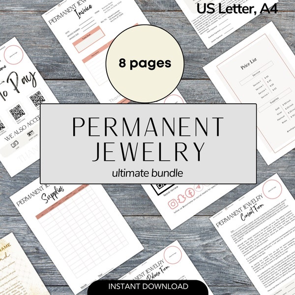 Permanent Jewelry Business Starter Kit Permanent Jewelry Consent Forms Permanent Jewelry Care Card Permanent Jewelry Tools Jewelry Supplies