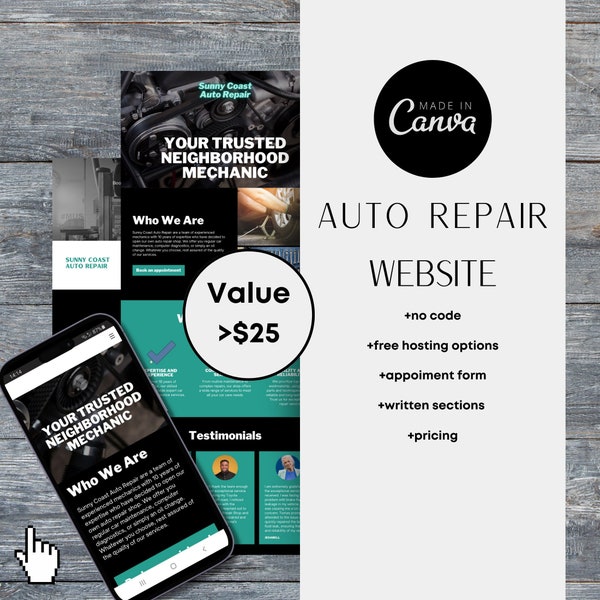 Car Repair Shop Website Mechanic Shop Schedule Website Template Auto Repair Shop Father Gift For Car Mechanic Automotive Repair Webdesign