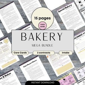 Cake Business Bundle Bakery Business Forms Bundle Cake Delivery Waiver Coffeeshop Bakery Collaboration Cake Contract Event Agreement Supply