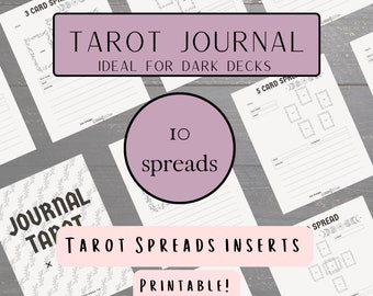 Tarot Spread Template Printable Journal Oracle Metaphoric Cards Digital Tarot Reader Spread Journal Pages Printable Whimsical Tarot Readers