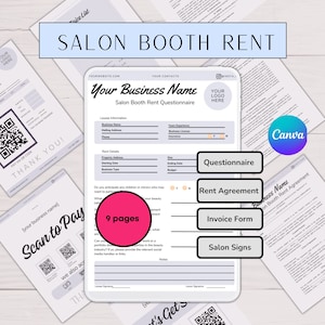 Professional Salon Booth Rental Contract Salon Owner Rental Agreement Salon Station Contract Spa Rental Salon Chair Rental Salon Lease