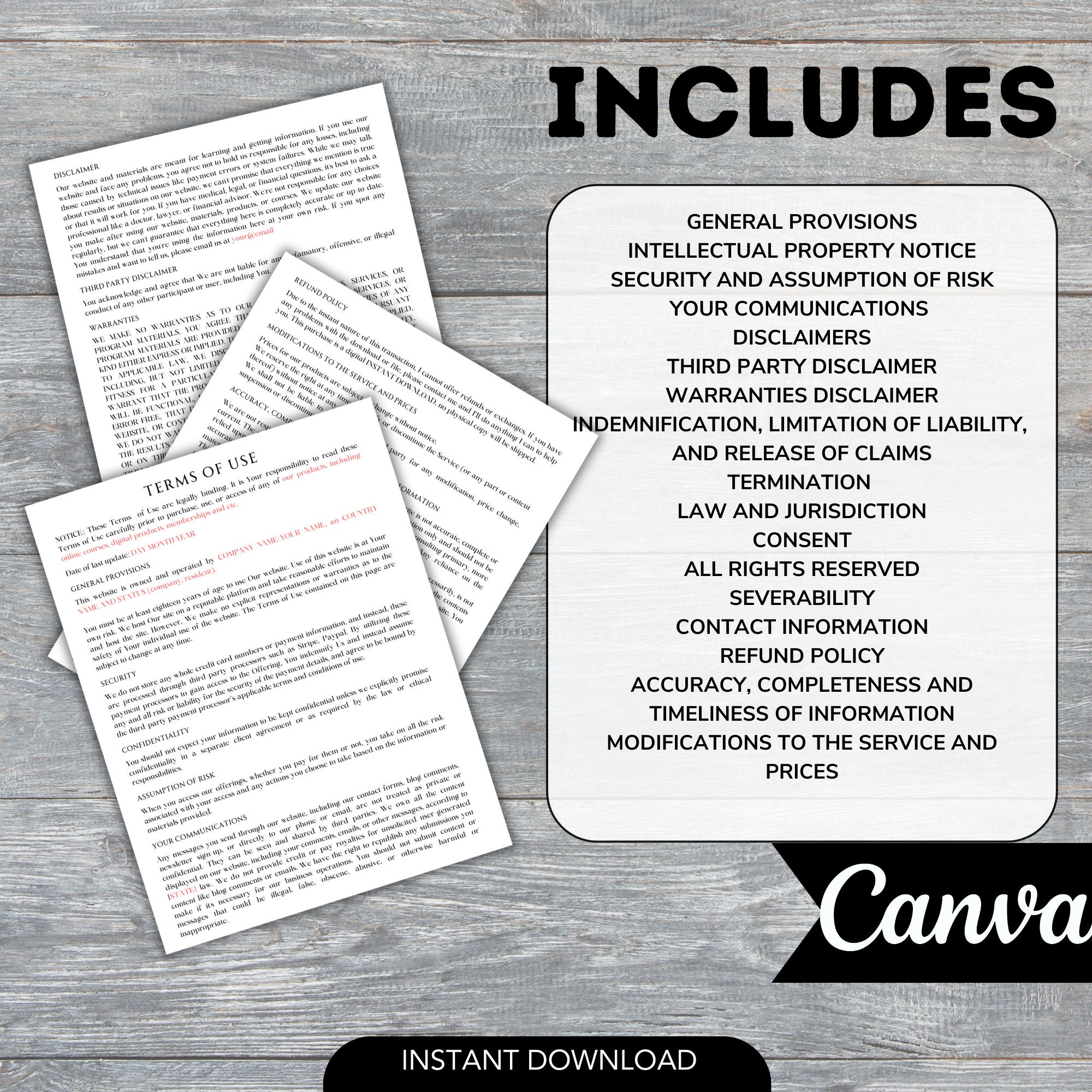 Terms of Use for Website Terms and Conditions Template for Website With ...