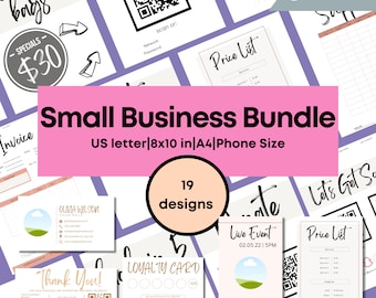 Small Business Bundle Craft Show Bundle Order Form Craft Fair Template Bindle Price List Template Scan To Pay Template Mega Business Bundle