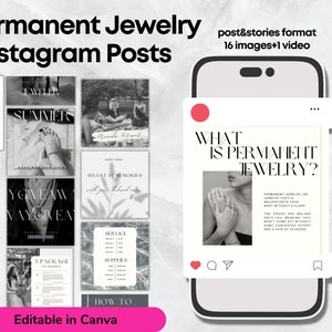 Permanent Jewelry Social Media Content Plan How To Promote My Permanent Jewelry Business Insta Posts Permanent Jewelry Content Plan Download