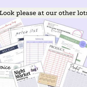 Nail Salon Forms Editable Inventory Management Form Shellac Inventory ...