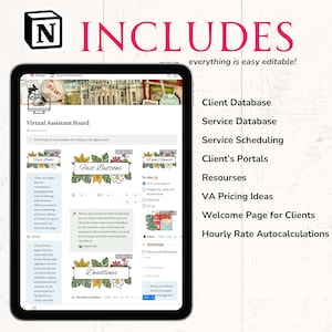 Virtual Assistant Notion Client Portal Customer Support Virtual Assistant Toolkit Virtual Assistant Website Notion VA Templates VA Website
