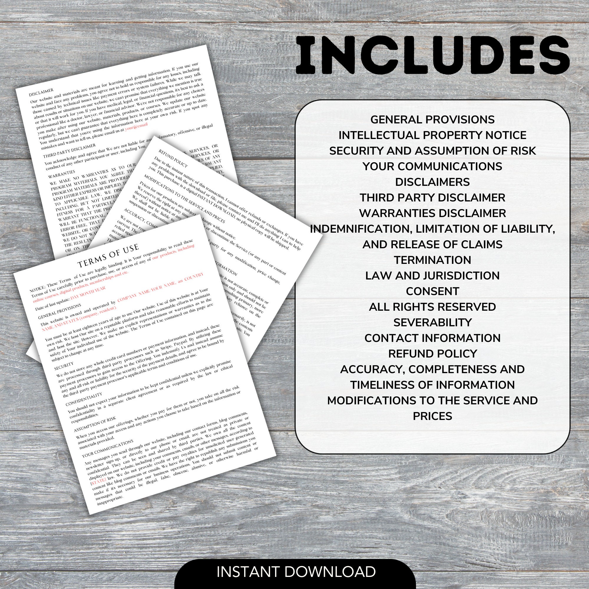 Terms of Use for Website Terms and Conditions Template for Website With ...