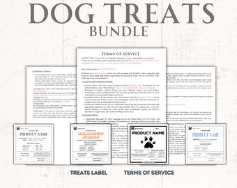 Dog Treat Label Template | Editable Pet Food Packaging (Canva)