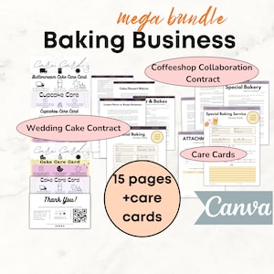 Baking Contract Baking Business Bundle Bakery Business Forms Cake Delivery Waiver Coffeeshop Bakery Collaboration Cake Contract Event Supply