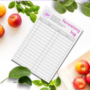 Edytowalny formularz zarządzania zapasami Śledzenie zapasów w gospodarstwie Inwentarz produktów Edytowalny szablon śledzenia zapasów Szablon inwentaryzacji produktów Canva