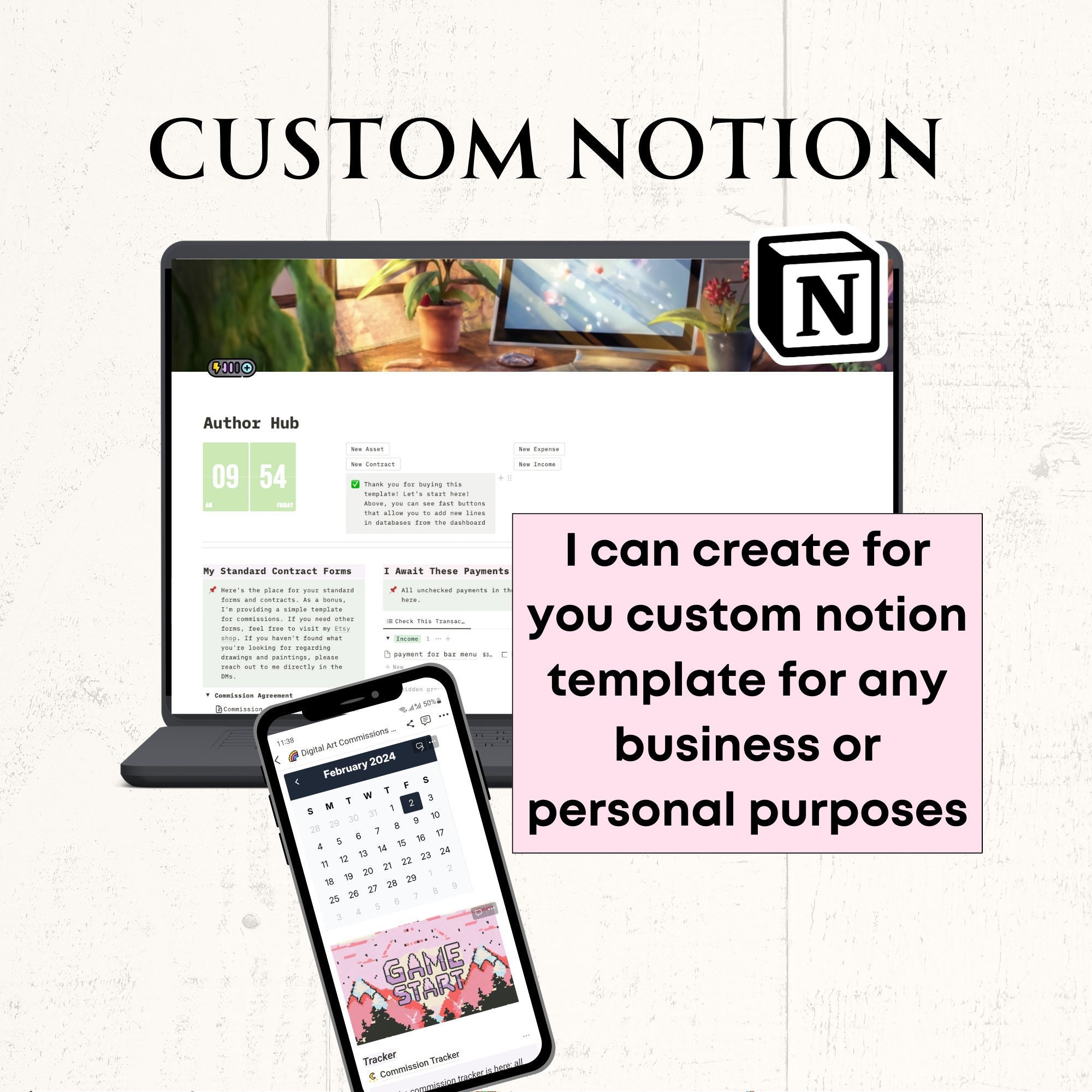 Custom Notion Create Notion Template by Your Order Customizable Notion Template as a Gift Add on Custom Notion Create Notion Template by Your Order Customizable Notion Template as a Gift Add on