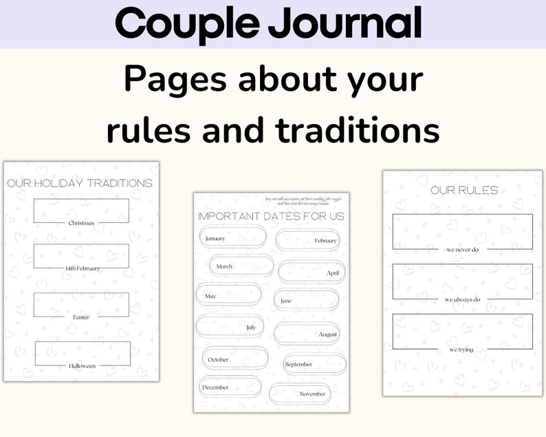 Couple Journal Couple Planner Polyamory Journal  Gender-neutral Instant Planner Queer Gift For Them They Download PDF US Letter polyamorous couple gay lesbian polygamy journal