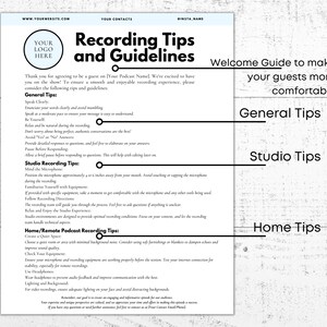 Podcast Agreement Podcast Guest Release Form Podcast Branding Template Producer Podcast Form Guest Waiver Podcast Consent Form Template