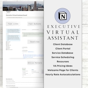 Virtual Assistant Notion Client Portal Executive Virtual Assistant Toolkit Virtual Assistant Website Notion VA Templates VA Website